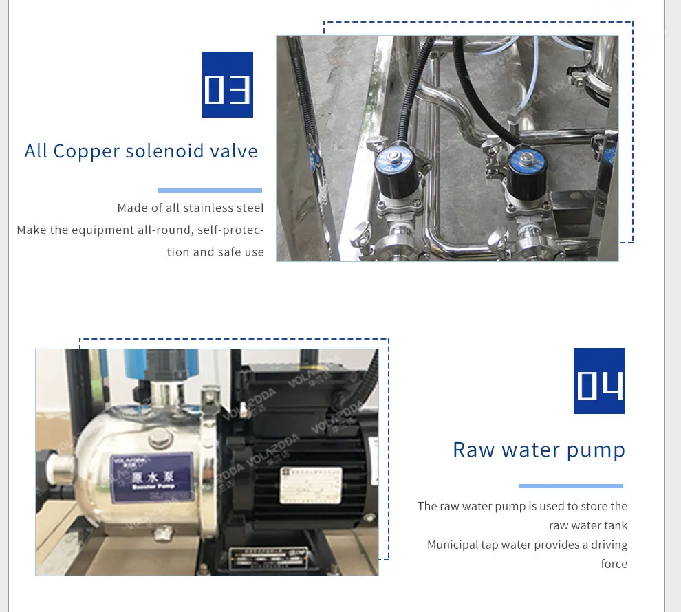 1000lph EDI RO System Reverse Osmosis System RO Water Filter Purifier Water Pruification EDI