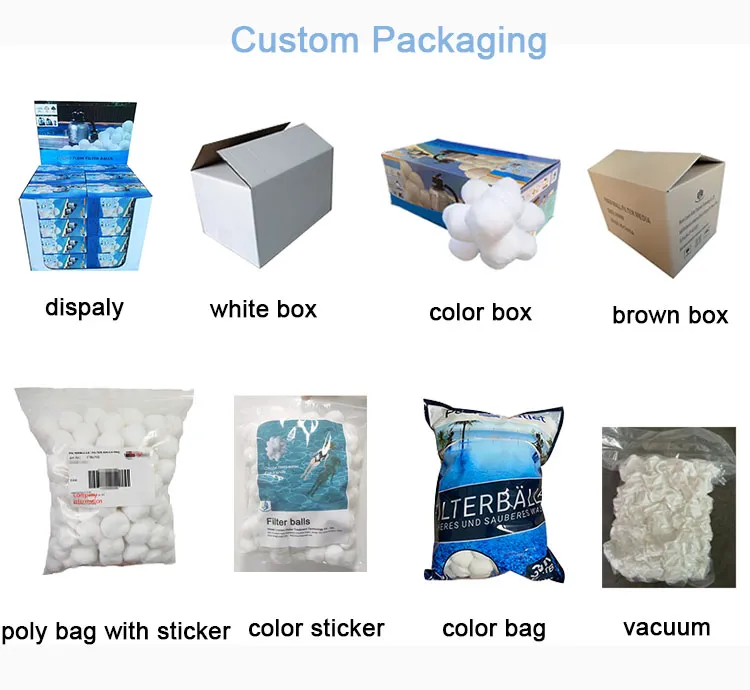 3 Micron High Filtration Precision Good Elasticity Filter Balls Fiber Media for Swimming Pool