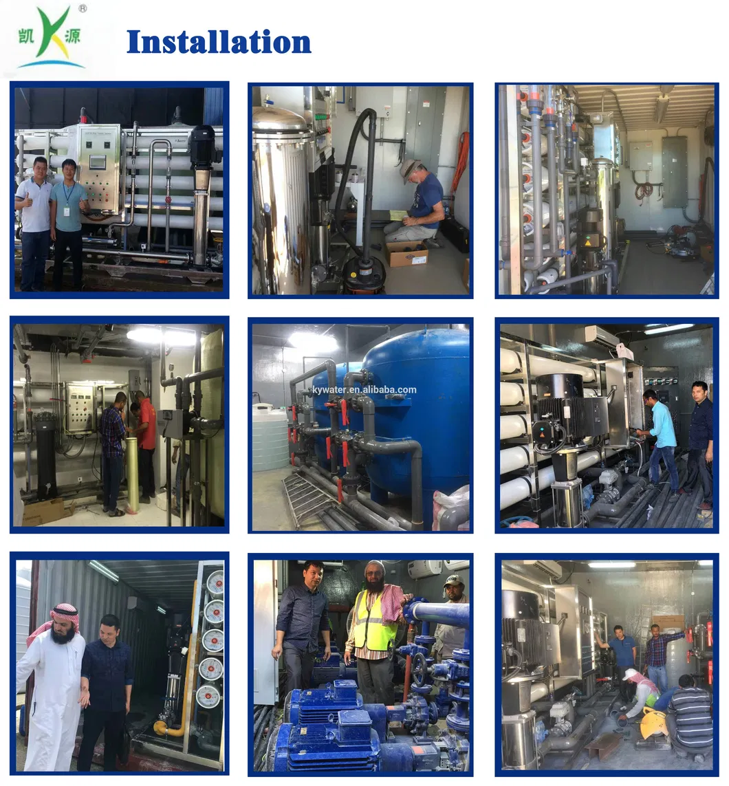6000L/Hour RO Water Treatment Equipment of Membrane Water Filters for Desalination
