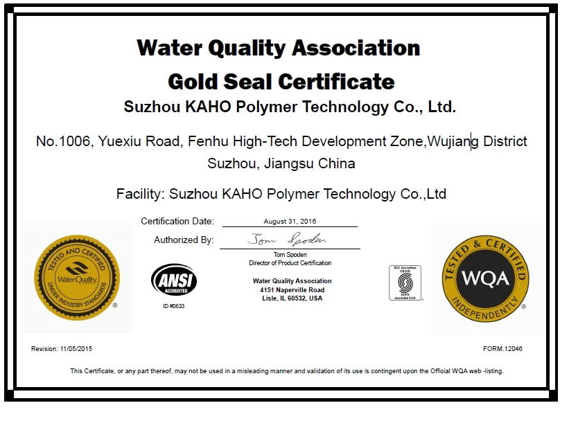 Activated Carbon Filter Cartridge for Water Purifier