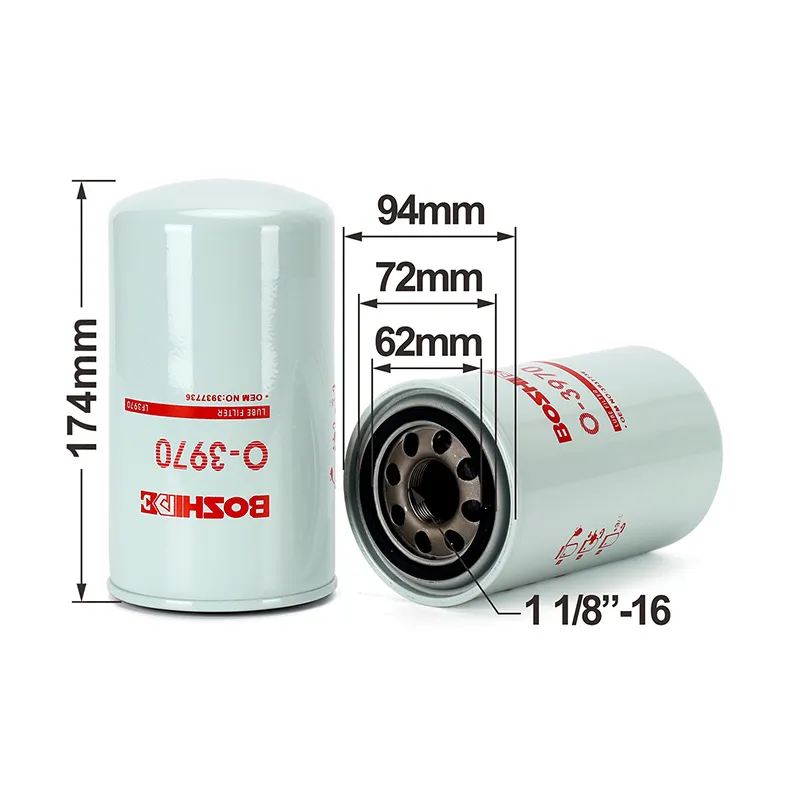 Boshide Engineer Machine Filter 3937736 Oil Filter