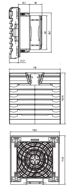 Cabinet Cooling Fan, Auto Air Filter Ntl-Ffl 120*120mm
