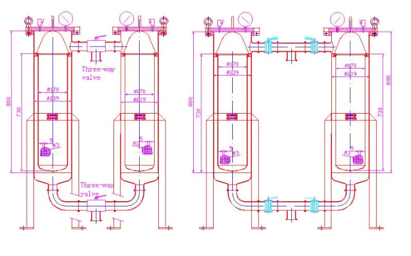 China Manufacturer Large Capacity Multi Bag Filter Housing
