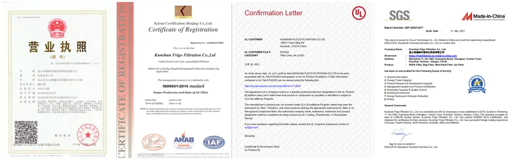 Class 100 AC &DC Motor FFU with High Efficiency HEPA Filter