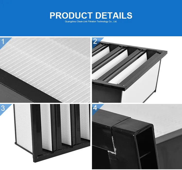 Clean-Link Hot Sale Active Carbon Pocket Filter Disposable Medium Air Filter