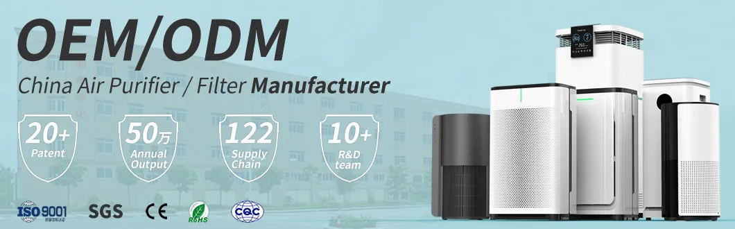 Custom 0.3 Micron 99.99% H11 H12 H13 H14 PP+Pet HEPA Air Filter for Air Purifier Sapre Parts