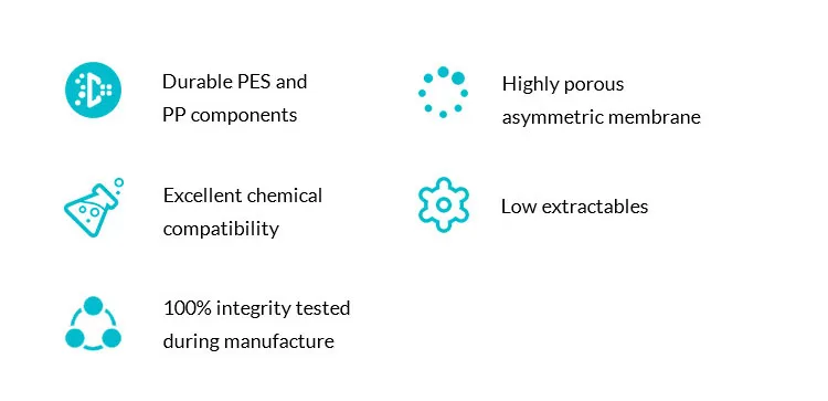 Darlly 0.22 Micron Sterilizing Grade Pes Membrane Micro Pleated Water Cartridge Filters Prior to Bottling