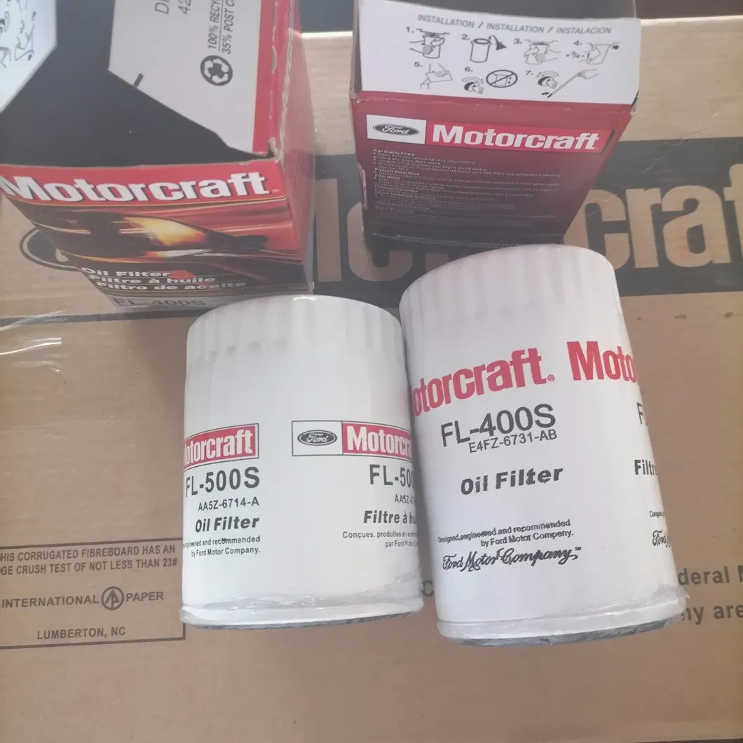 Ford Car Engine Parts Lubrication System Oil Filter Auto Parts Motorcraft Engine Oil Filter FL-400s FL-500s FL-820s FL-910s FL910s Be8z-6731-Ab
