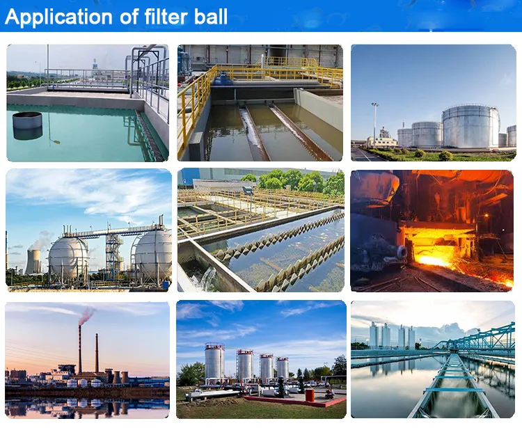 High Quality Lightweight Polyester Filter Ball Fiber Material for Industrial Water Treatment