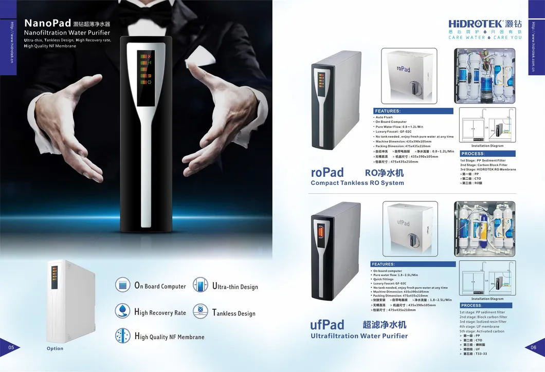 on-Board Computer Tankless Compact 3-Stage Reverse Osmosis Water Purifier