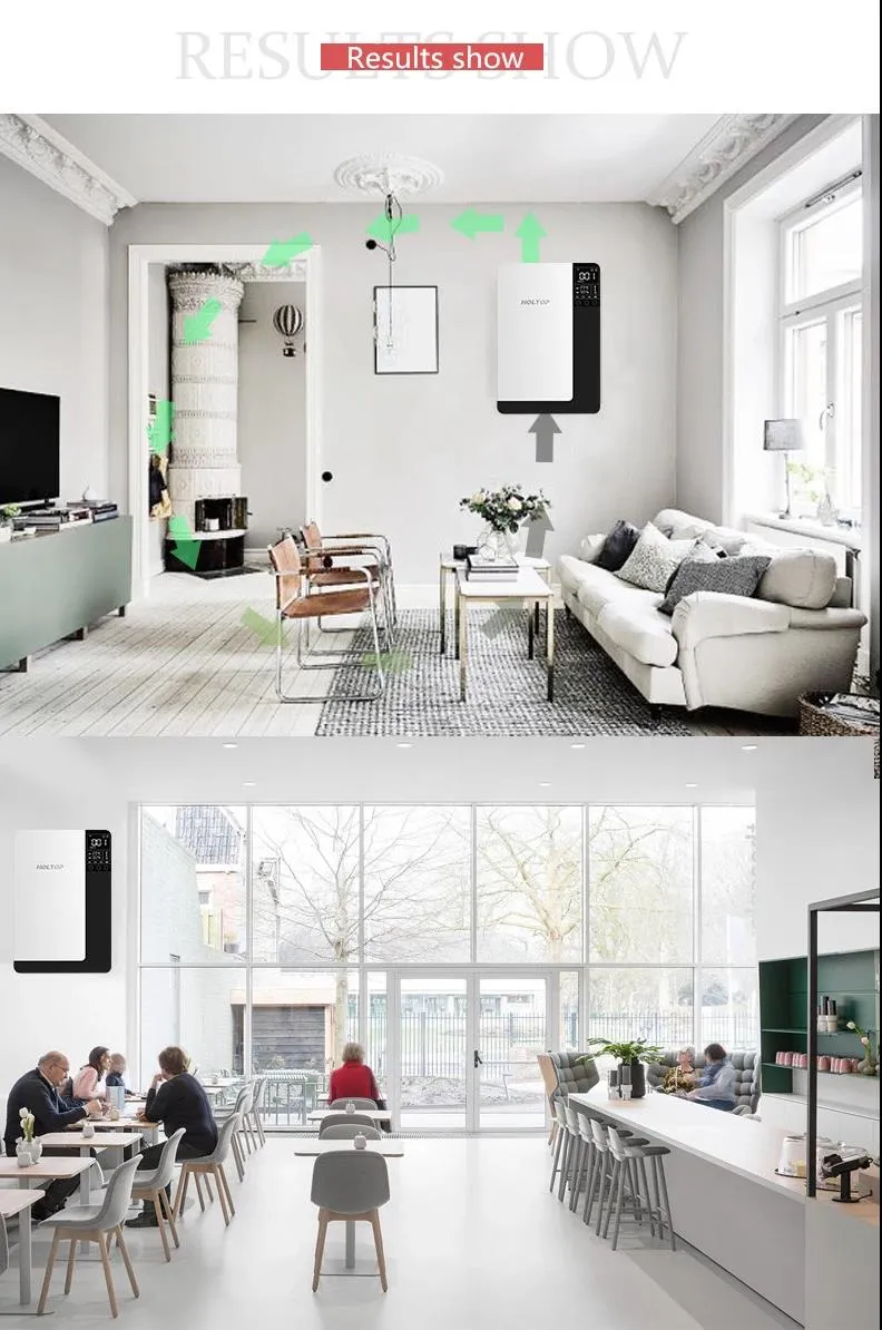 Wall Mounted Single Room Total Heat Energy Recovery Ventilator