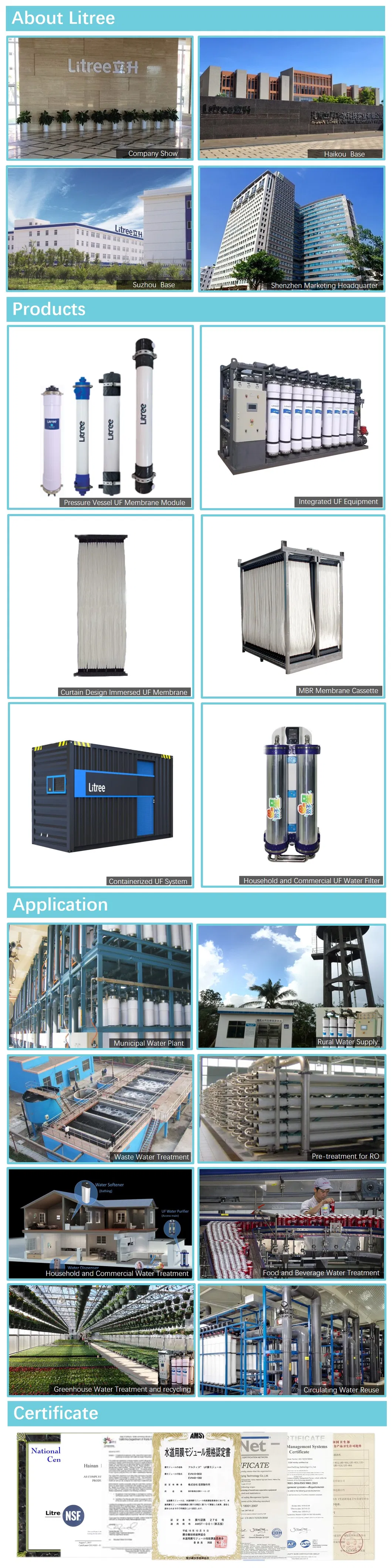 Water Purification UF Membrane Module for Sewage Treatment Plant